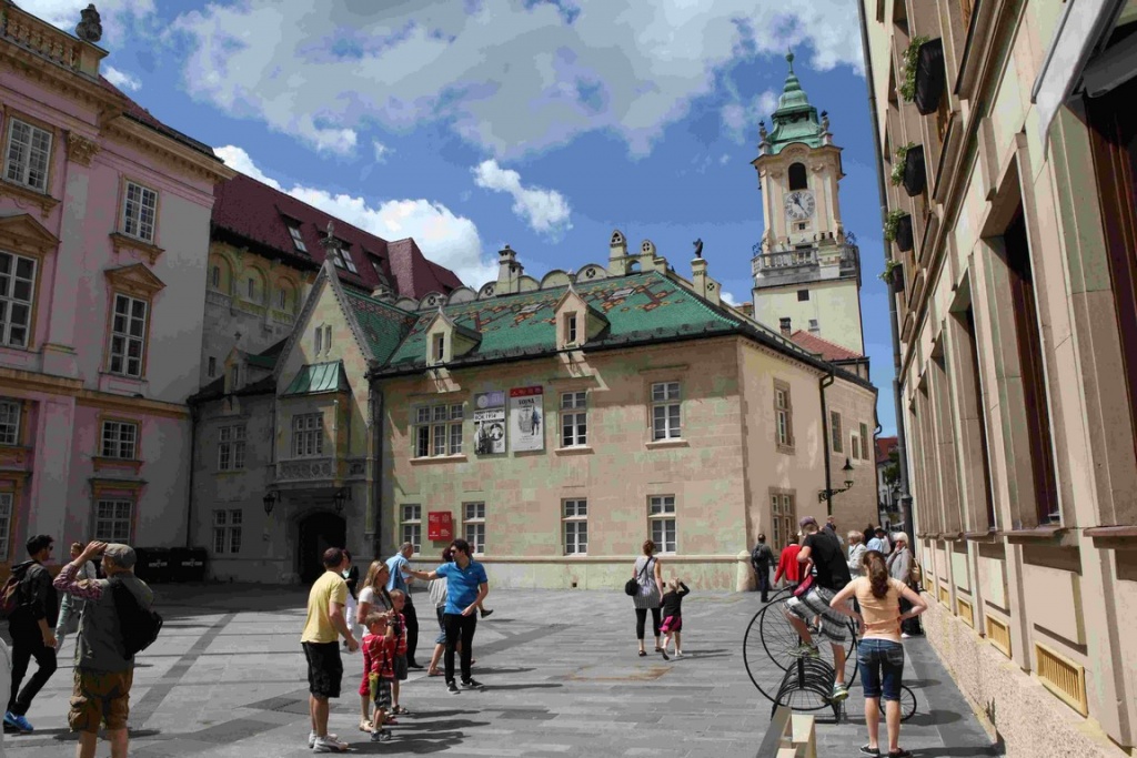Bratislava Town Hall is a fascinating mosaic of different styles, with the oldest part dating back to the 14th century.