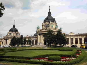 The neo-Renaissance Széchenyi Baths are one of Europe's largest bathing centres and Pest's first thermal baths.