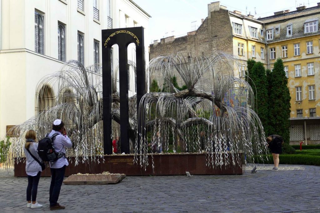Budapest. Mémorial de l'Holocauste dans le Jardin des Justes.