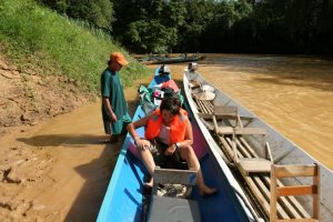 B Postel_Borneo_Landing on the Lemanak river.