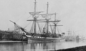 The frigate Flore was). This frigate was built in Rochefort and armed for trials in April 1871. Leaving the Île d'Aix in August, she embarked on her first campaign in the South Seas. On 1 November 1871, Julien Viaud, alias Pierre Loti, embarked on the ship, which was then at anchor in Valparaiso. The ship made the Polynesian cruise, returning to the port of Brest on 4 December 1872.
