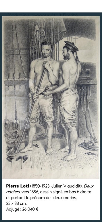 Drawing by Pierre Loti. The two deckhands.