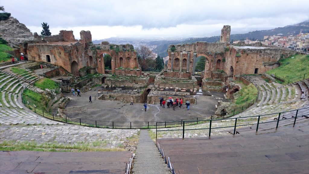 Taormina's Greek Theatre dates back to the 3rd century BC. It has become the symbol of the town.
