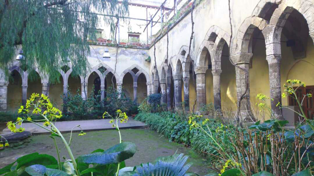 Medieval cloister of Saint Francis in Sorrento, dating from the 14th century.