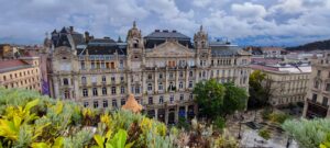 Hungary. Budapest. View of the city from the terrace of the presidential suite. © B. Postel.