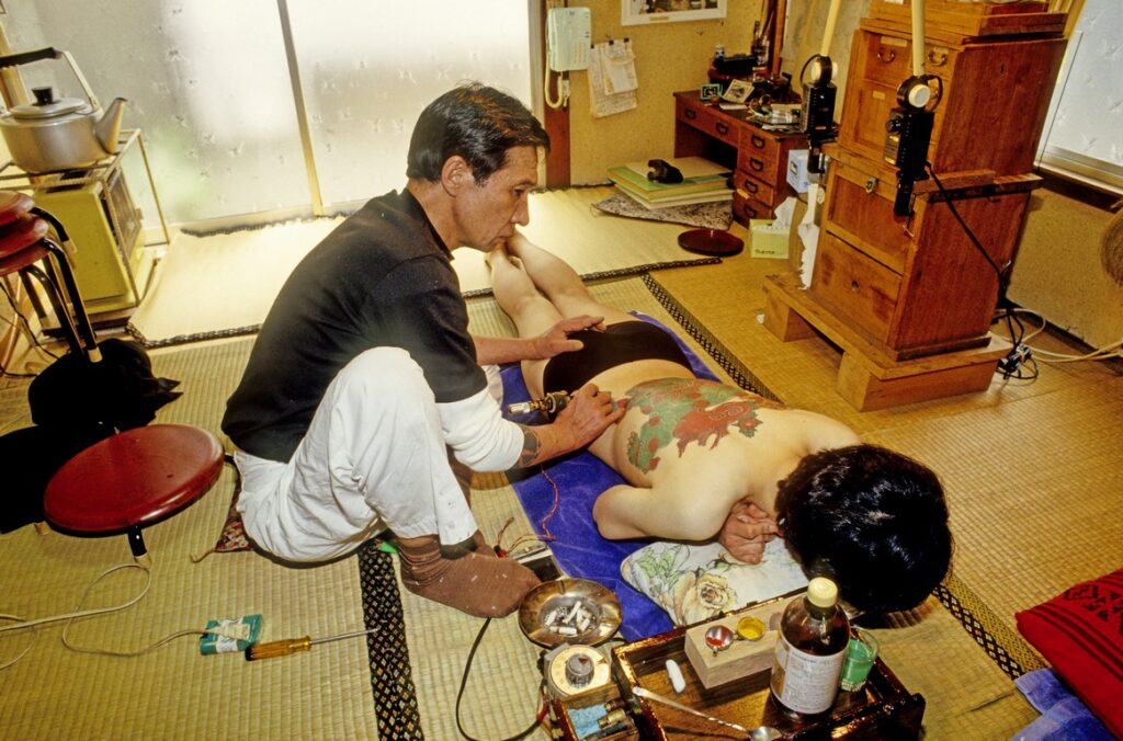 Japan. Tattoo session with Master Horitake.