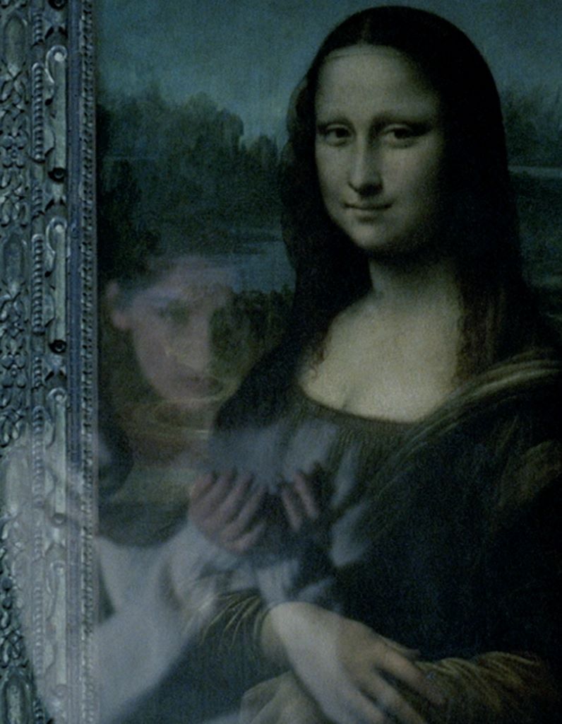 France. Château du Rivau. The folly of the Louvre. The Mona Lisa reinterpreted by Ange Leccia and Pierre Ardouvin. © Collection Château du Rivau.