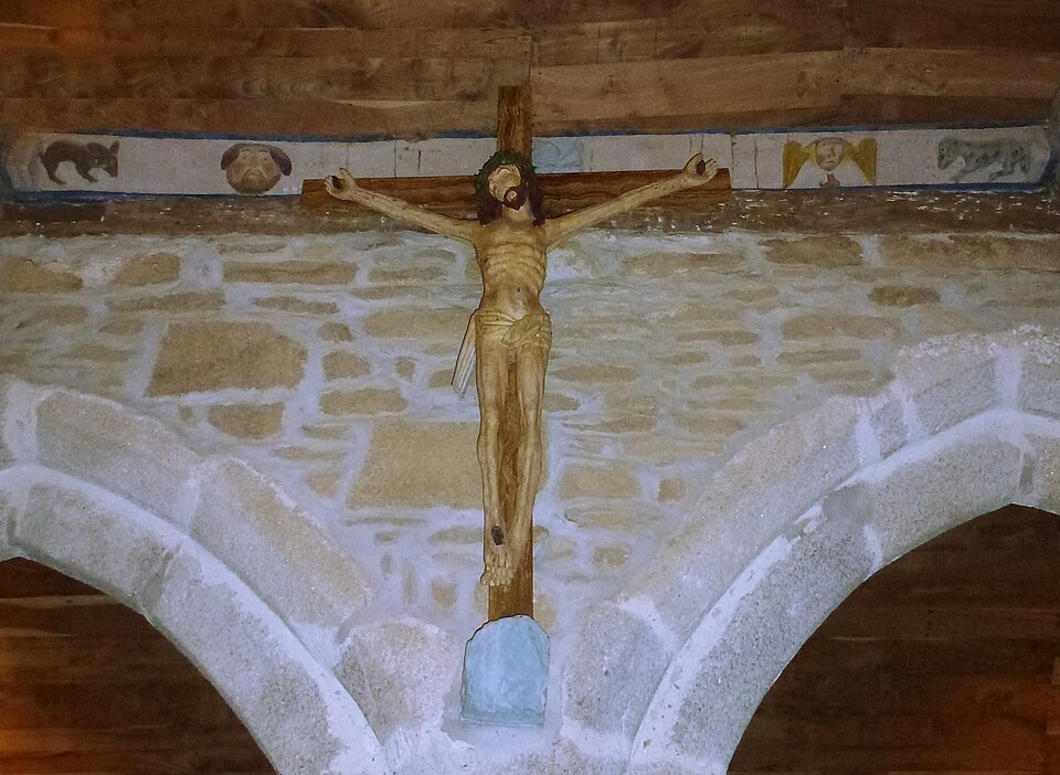 France. Pont-Aven. Christ jaune de la chapelle Notre-Dame de Trémalo. Pierre-André Leclerc/Commons.